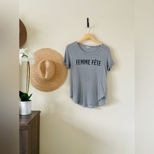 Splendid | Femme Fete Relaxed Scoop Neck Tee Shirt | Size: S